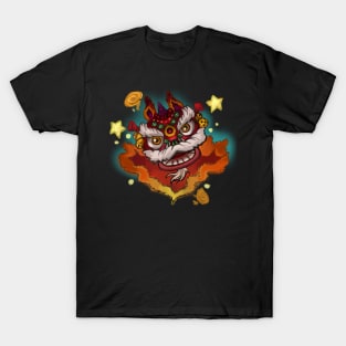 Chinese. DRAGON. Red. T-Shirt